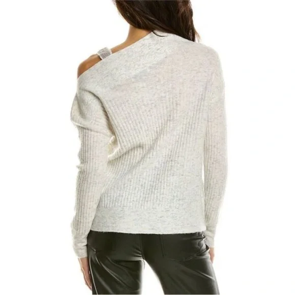 EUC Bailey 44 Kiara One Shoulder Sweater Merino Wool Blend Off Shoulder Small - Picture 2 of 16